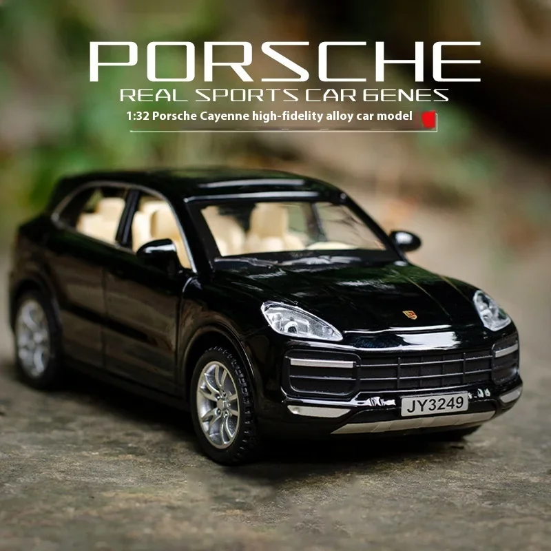 1:32 Porsche Cayenne Turbo Alloy Car Diecast Model Simulation Model Ornament Sound Light Pull Back Toy Collect Hobby Model Gift