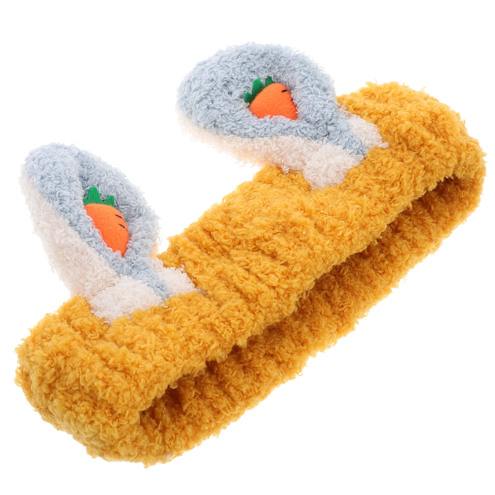 

Adorable Carrot Bunny Ears Hairband Soft Elastic Headband For Face Washing Makeup Skincare Spa Salon Women Girls Cartoon Animal