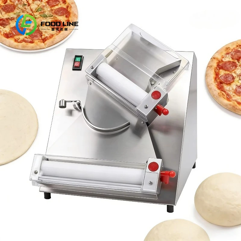 Electric Pizza Dough Press Machine Dough Sheeter Flattener Roller Moulder Former for Bakery Kitchen Equipment Customized