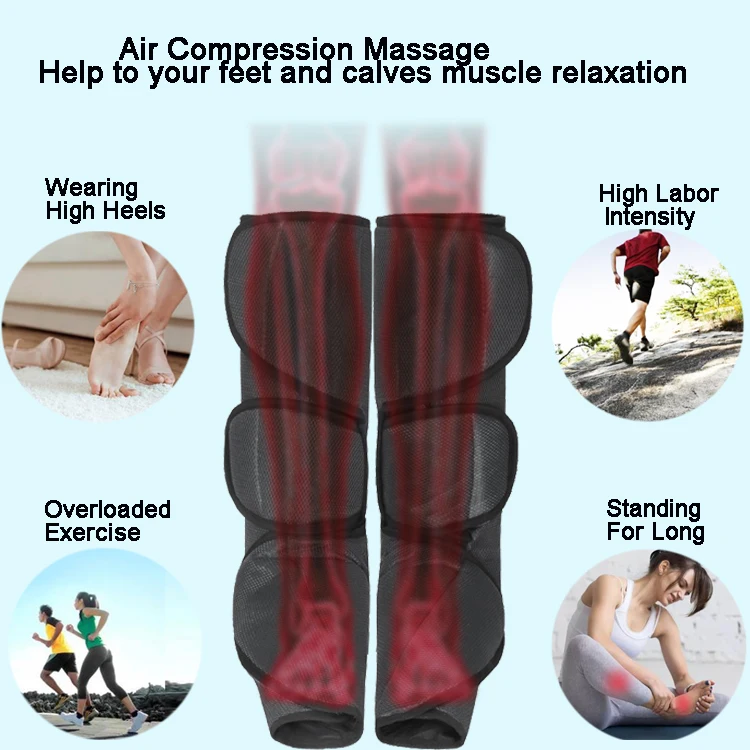 ポータブル折りたたみ式エアコンプレッションブーツ、高周波振動、アスリートのリリーフ、筋肉の回復