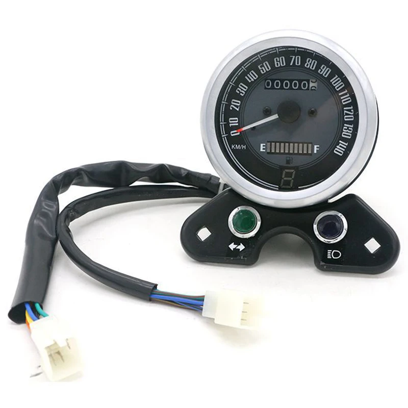 

Led Digital Retro Motorcycle Speedometer With Usb Phone Charger Odometer Speed Fuel Gauge Turn Light Indicator For Cg125