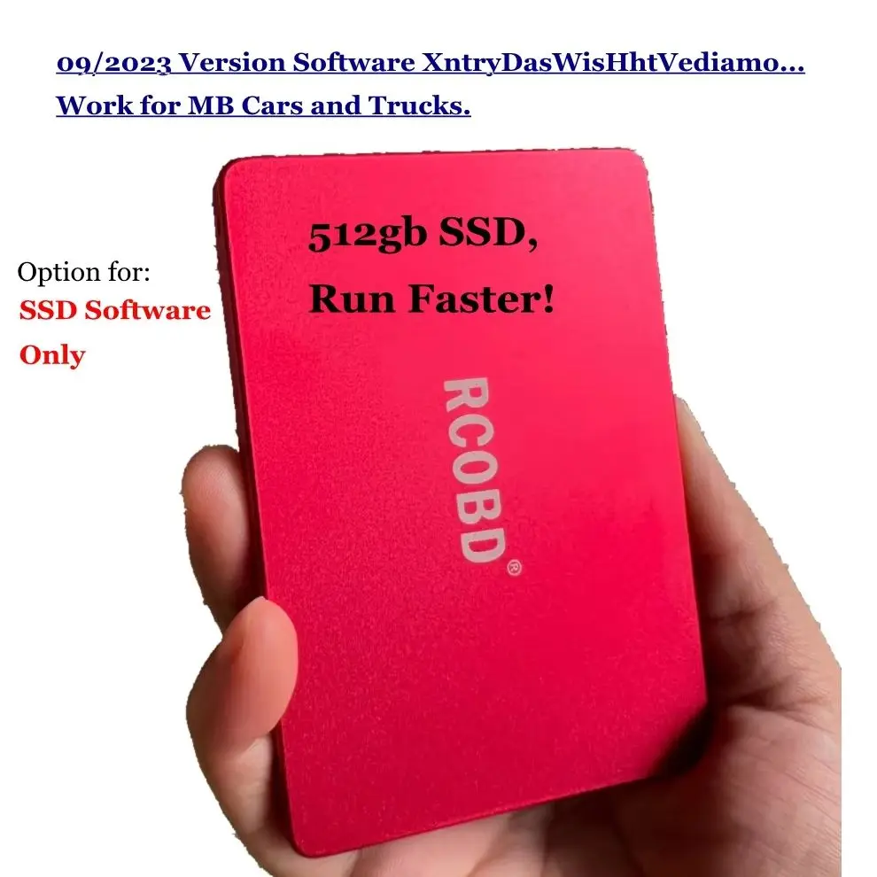 512gb SSD with 09/2023 version Software Diagnosis for Cars Trucks match MB Star C4 C5 C6 Win10 without laptop