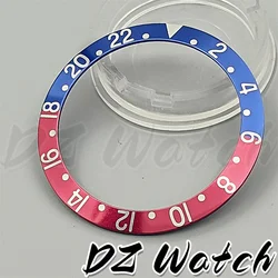 38mm Vintage Aluminum Watch Bezel Black Blue Red Brown Slope Insert fit For 40mm Case Retro Men's Watch Replacement Watch Parts
