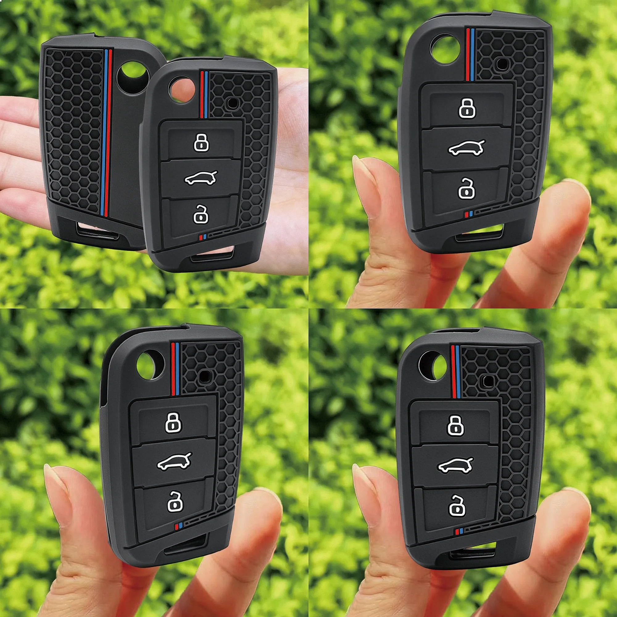 Silicone Key Fob Cover for VW Golf 7 Tiguan T-roc Skoda Octavia Kodiaq Karoq Seat Ateca Leon