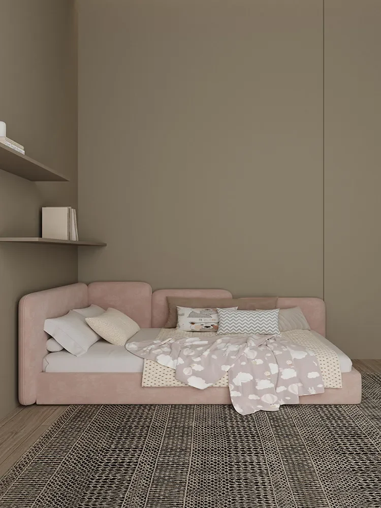 

Italian simple children's bed semi-enclosed fabric bed children's bed