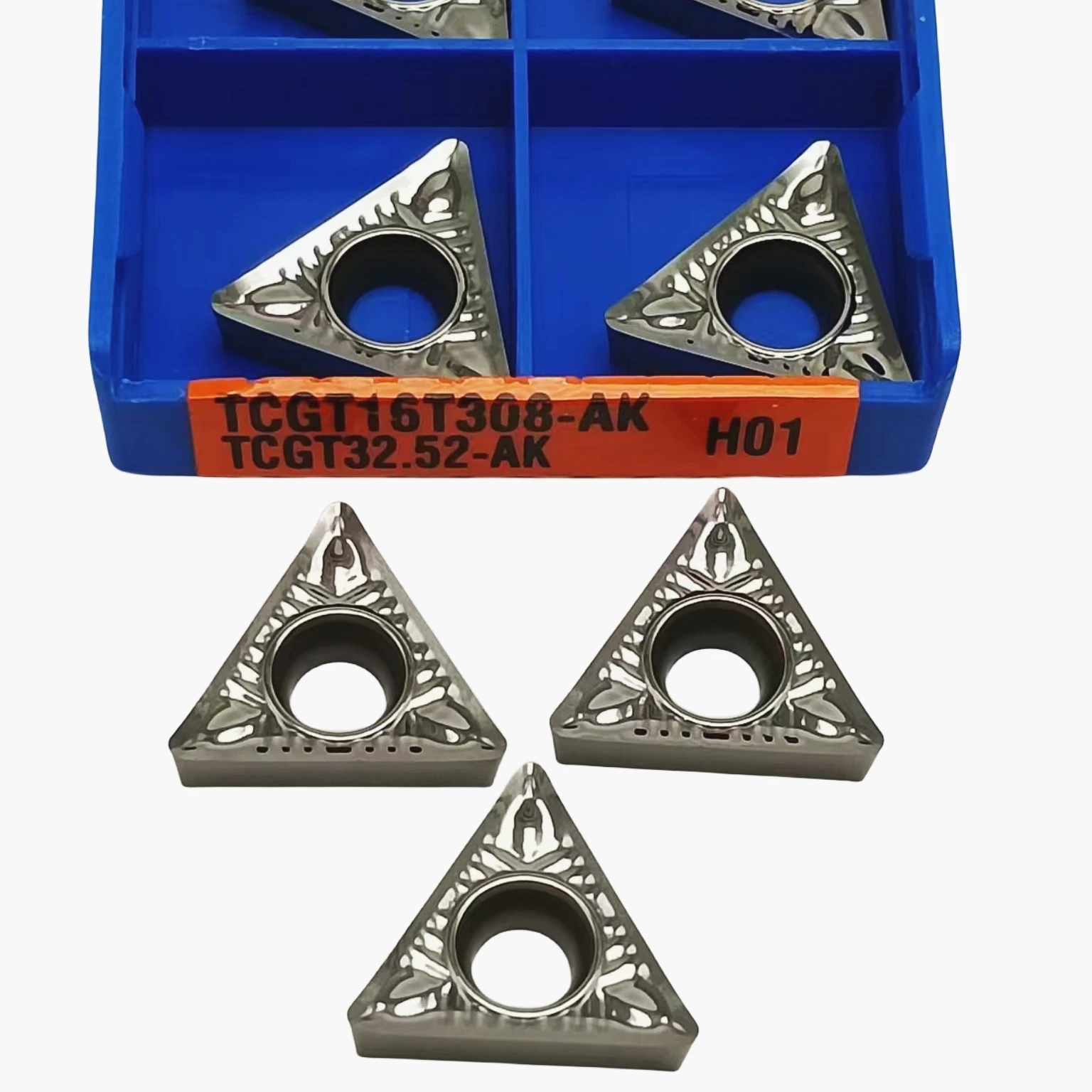 Herramienta de corte de carburo CNC, torno de Metal de torneado de aluminio, 10 piezas, TCGT16T302, TCGT16T304, TCGT16T308