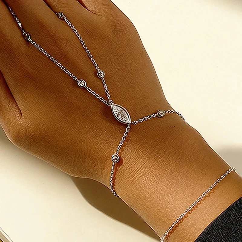 

Marquise Cut Bubbles Moissanite Bracelets for Women Adjustable 14-19cm Lab Grown Diamond Chain Pure S925 Silver Jewelry Bracelet
