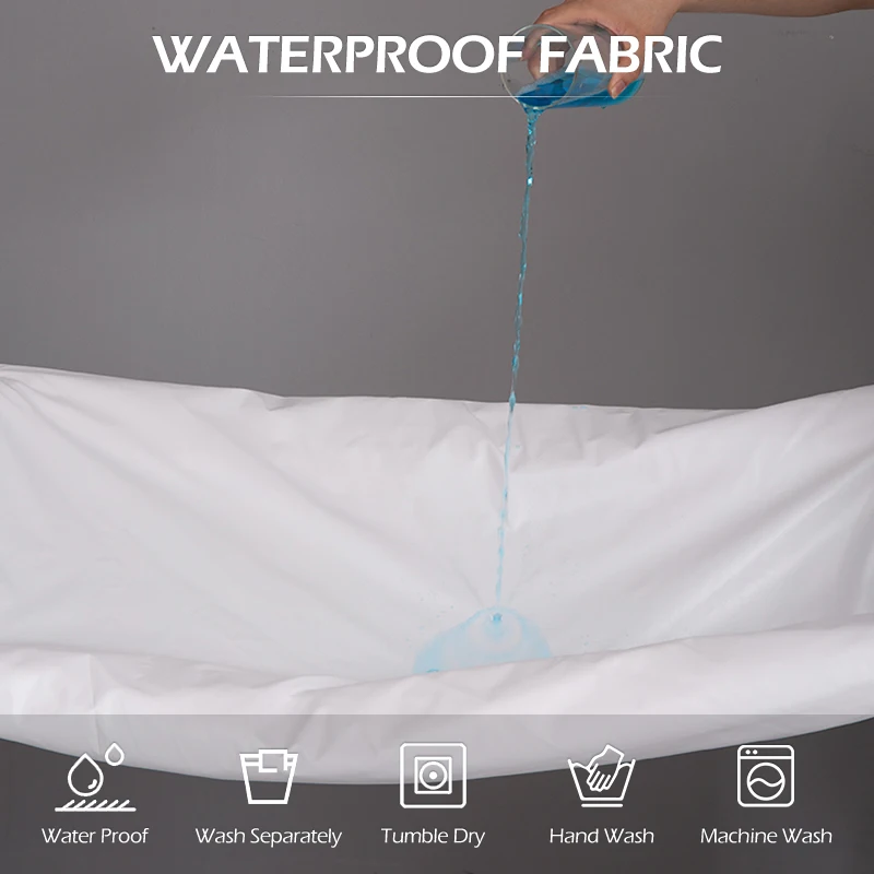 100% Waterproof Cotton Mattress Cover, Bed Protector, Terry Bed Sheet, Bug Proof, Dust Mite Mattress Pad Cover