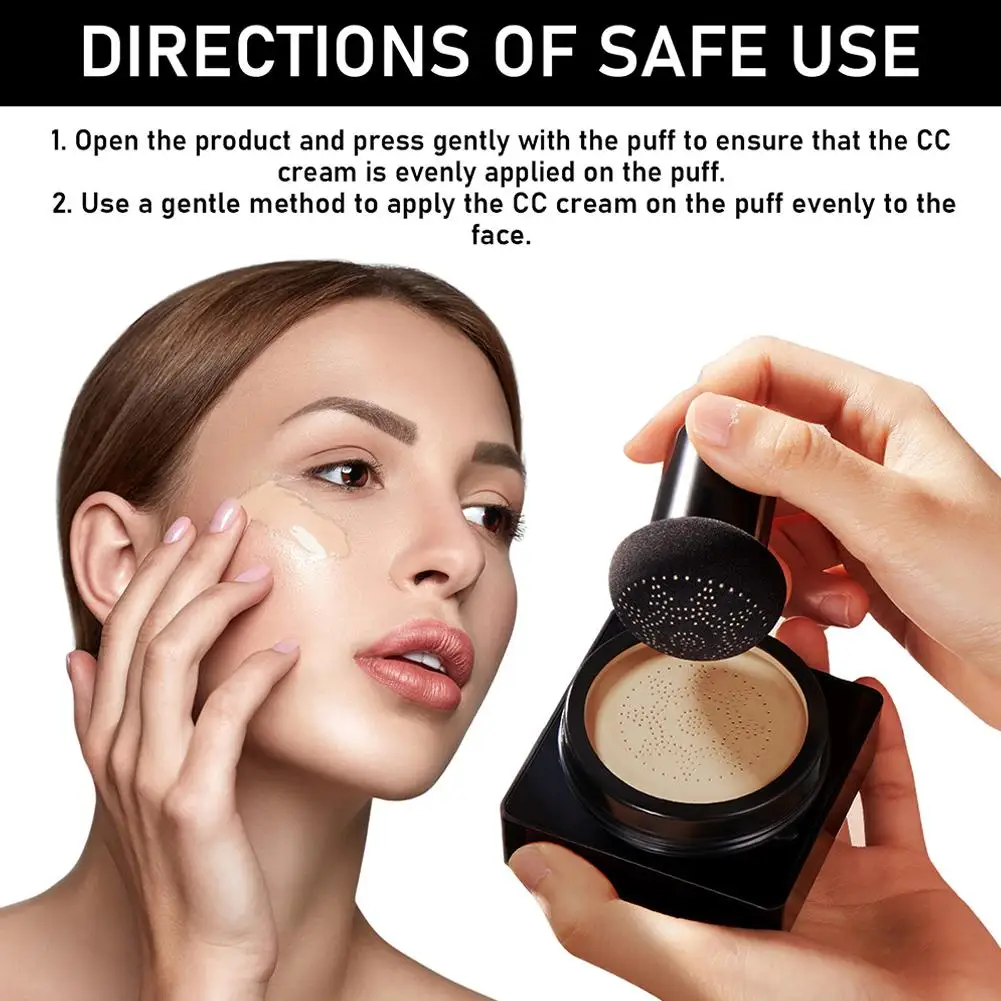 Mushroom Head Air Cushion BB Cream Moisturizing CC Liquid Foundation Concealer Skin Tone Makeup Base Primer Cosmetics