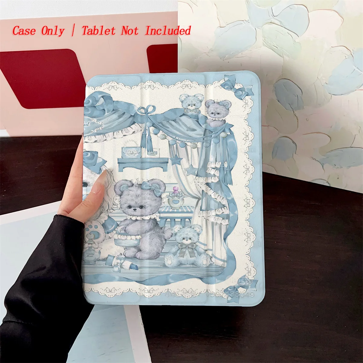

Модный очаровательный чехол для iPad с изображением синего медведя для Apple iPad 10-го поколения Pro 11 Air 4 Mini 6, защитный чехол