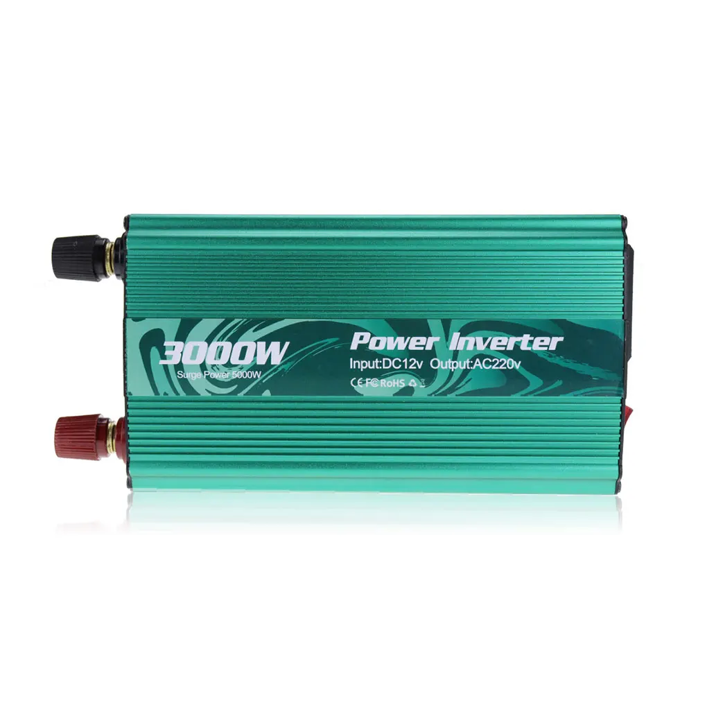 

Vehicle Inverter Portable DC 12V to AC 220V Sine Wave Converter Green