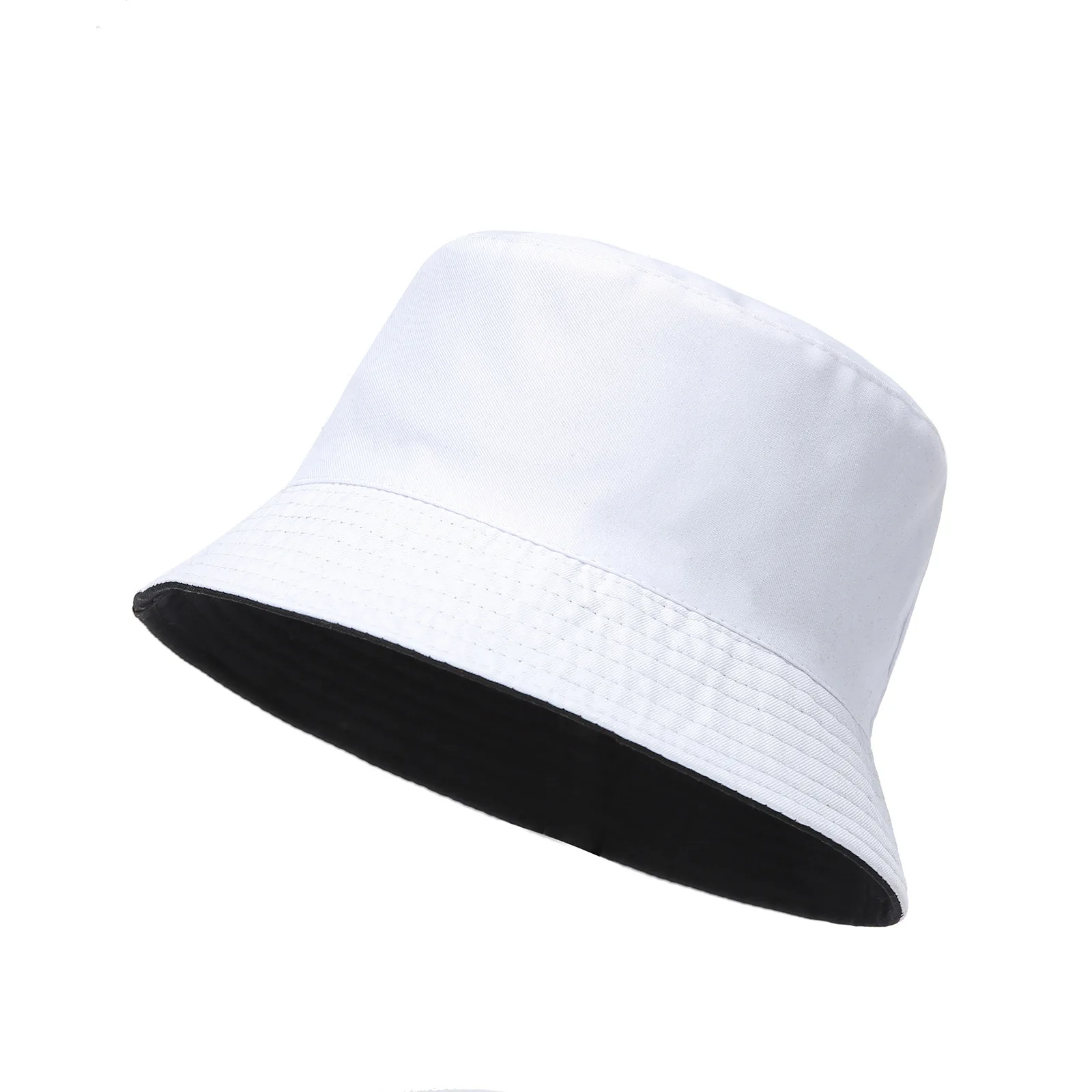 Double-sided Wearing Cap Solid Color Bucket Hat Men Women Sun Hat Reversible Fisherman Hat Summer Panama Cap Sun Fishing Gorros