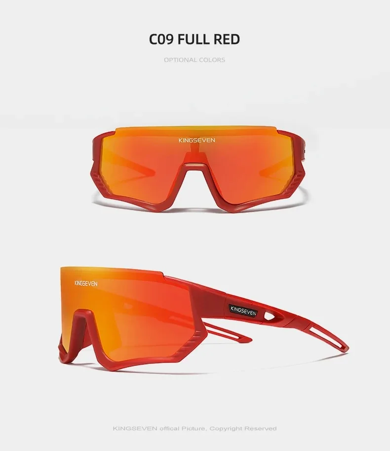 KINGSEVEN Radfahren Sonnenbrille Männer Frauen Fahrrad Brille Anti-UV400 Polarisierte Angeln Schutz Brillen Klettern Fahrrad Sport – Detail 11