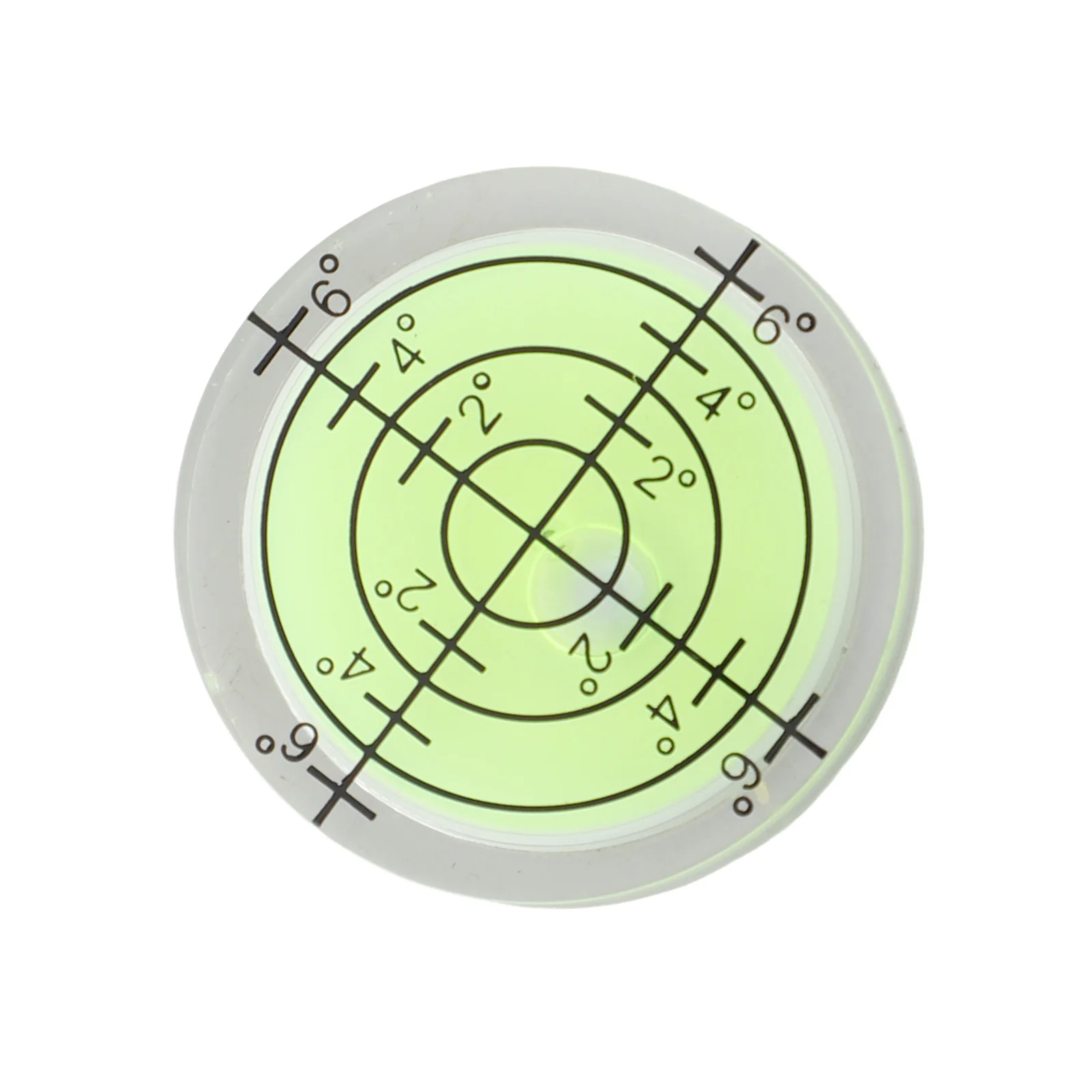 32mm X 7mm Leveller 1.26x0.28 Inches Acrylic Bubble Level Multi-directional Surround Black Line Degree Marking