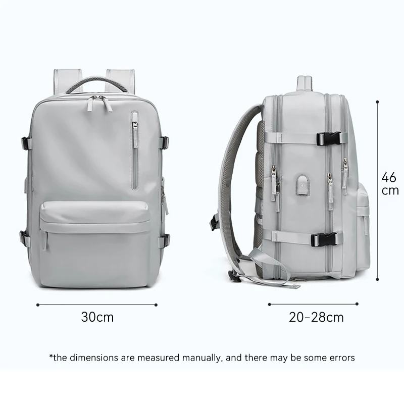 Expandable Travel Backpack Boys Girls Large Capacity School Bags Men Women Airplane Waterproof 16inch Female Laptop BackPack