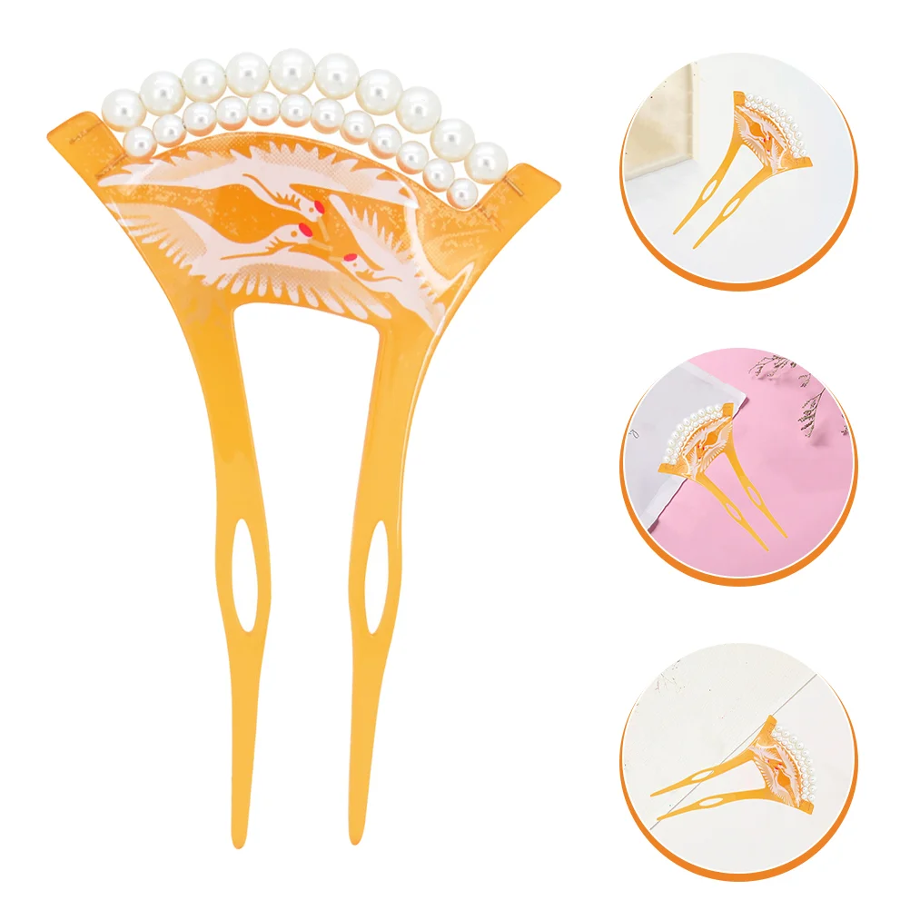 

U-shaped Hairpin Tiara Chopsticks for Accessories Japanese-style Long Acrylic Chinese Girl Bride