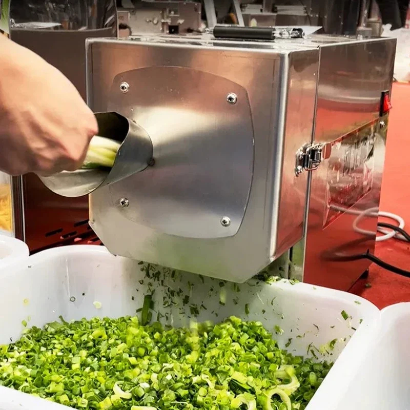 Stainless Steel Scallion Cutter Machine Multi-functional Vegetable Cutting Machine for Green Onion Chili Celery Slicing Dicing