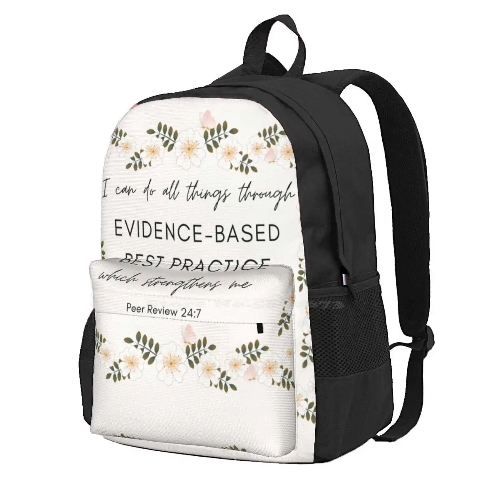 I Can Do All Things Through Evidence-Based Best Practice Hot Sale Schoolbag Backpack Fashion Bags Bible Verse Science Peer