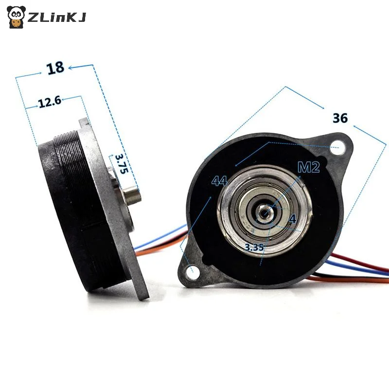 ▶1Pcs 14HK0406-11N NEMA14 0.9 Degree Mini 36mm Round Thin Stepper Motor 2-Phase 4-Wire Stepping Motor For 3D Printer CNC Robot - view 6