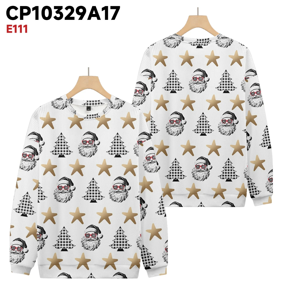 New autumn and winter fashionable sweater with gold star print for warm men's and women's styles