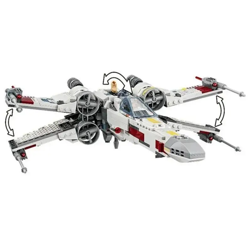 490 peças moc75301 programa espacial x-wing lutador bloco de construção tijolos presentes de festa festival infantil