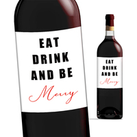 4pcs Christmas Wine Bottle Label,Beer Champagne Festive Stickers,Holiday Celebrations Decor,Christmas Party Gift Packaging Label