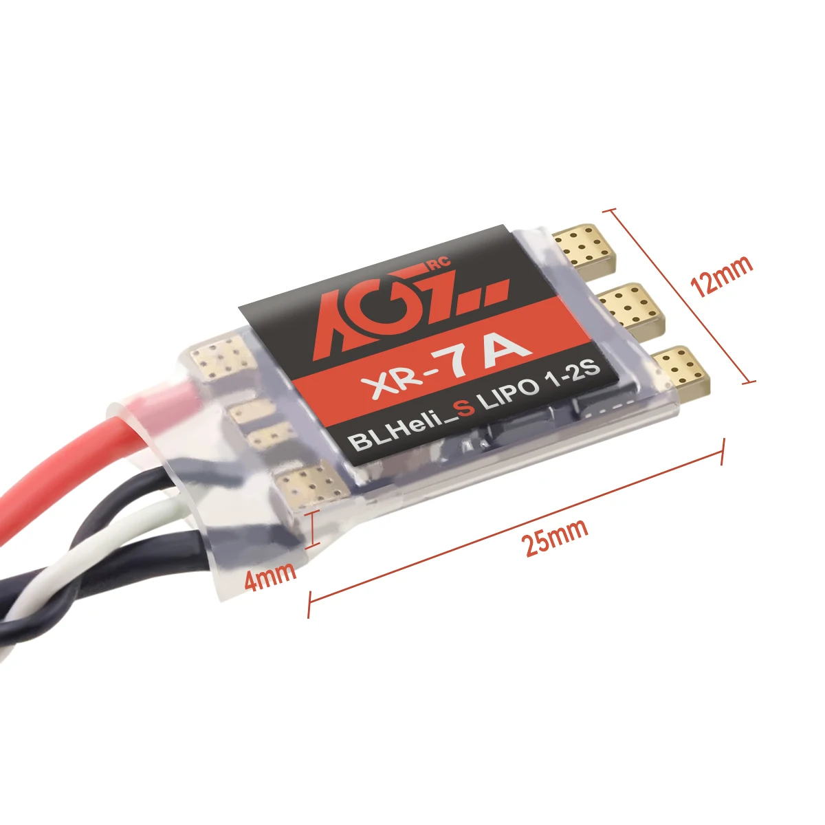 AGFRC XR-7A 1-2s Lipo BLHeli_S Brushless Micro Electronic Speed Controller 7A ESC For RC Quadcopter FPV Racing Dshot 600 300