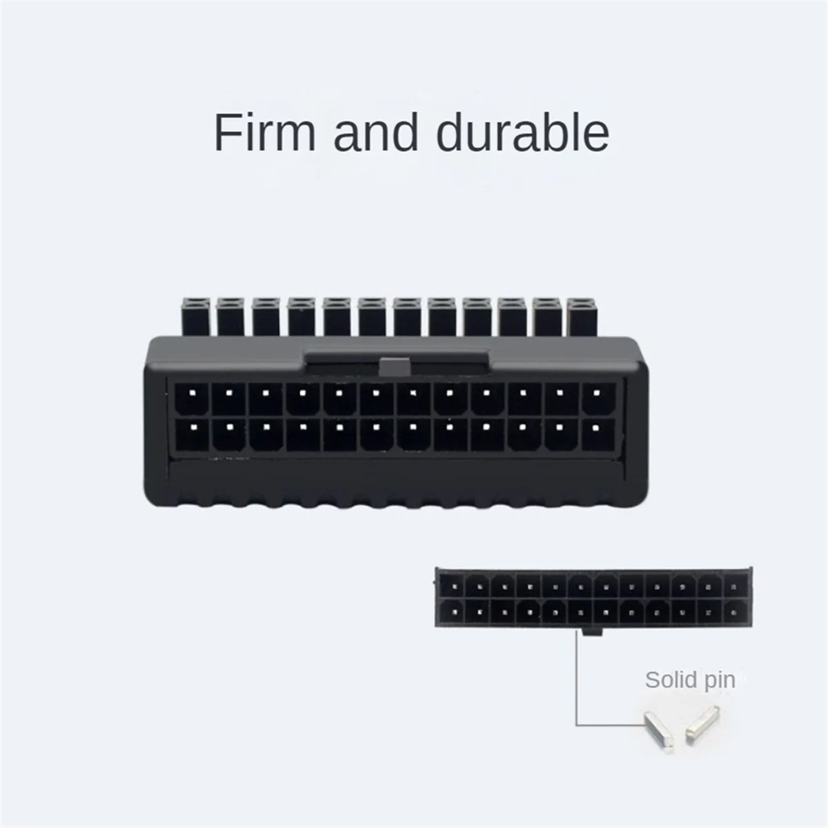 New ATX 24 Pin 90 Degree Power Plug Adapter Mainboard Motherboard Power Supply Cable Modular for Power Supply Cables White