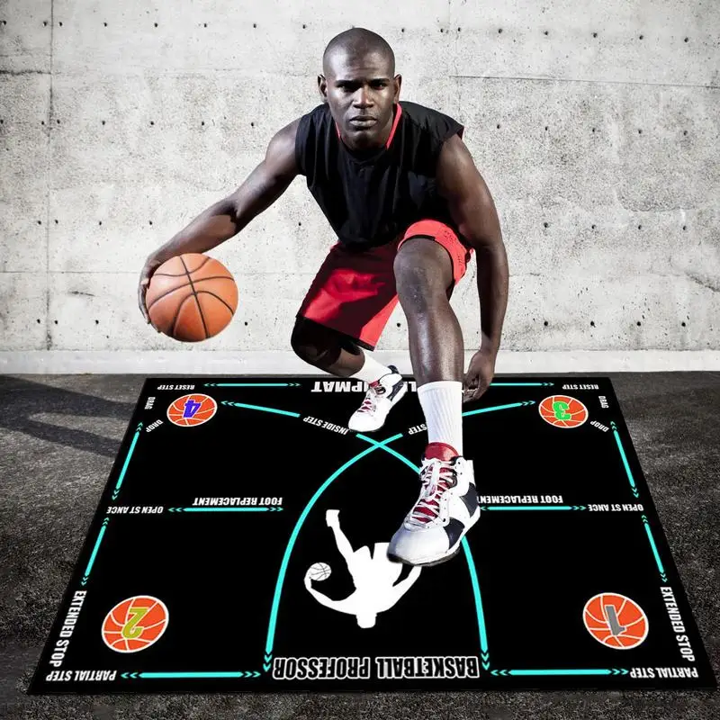 

Basketball Dribbling Mat Rubber Anti-Skid Basketball Corner Field Silent Shock Absorbing Training Mat Portable For Home Training