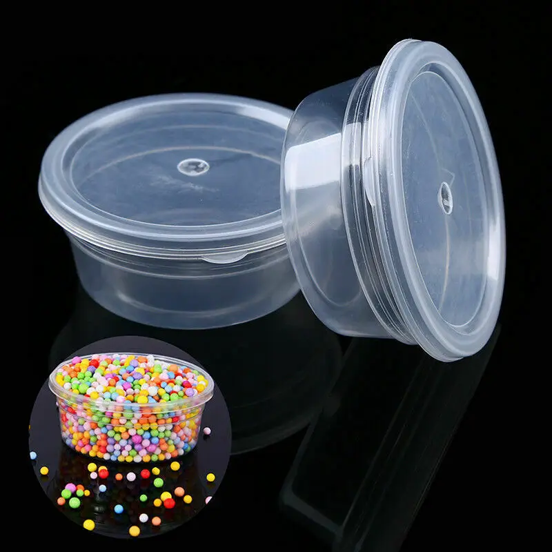 10/25 Stück PP-Versiegelte Box 6,8x5,5x2,8cm Runder Lebensmittelbehälter, Takeaway-Box mit Deckel, Transparente Kunststoff-Aufbewahrungsdose, Küche – Detail 4