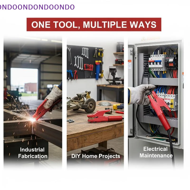 Welding Electrode Holder Heavy Duty Long Lifespan Copper Jaw Heat Resistant Handle 400A for Farm Repair Welding