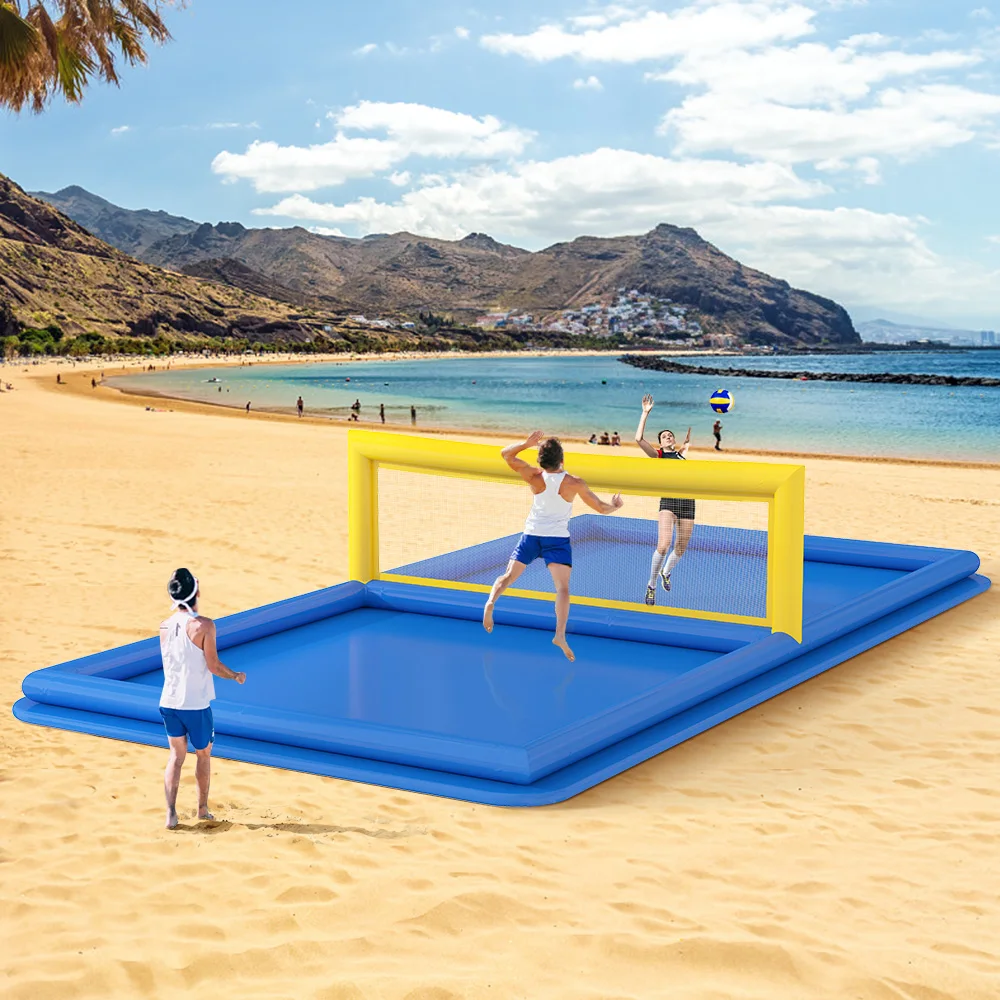 

Надувной пляжный волейбольный мяч для улицы 10 м с сеткой, прочный ПВХ, для взрослых