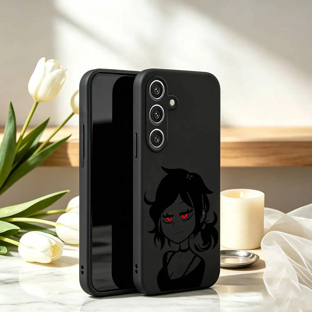 Andy and Leyley Couple Style Phone Case For Samsung Galaxy A73,A72,A71,A70,A53,A52,A51,Soft Silicone Black Cover