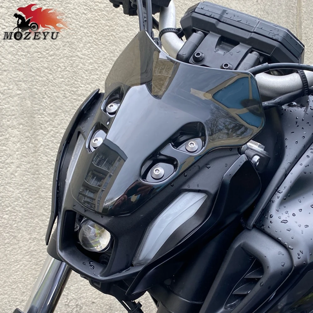 

For YAMAHA MT07 MT-07 MT 07 2021 2022 2023 2024 Double Bubble Windshield Deflector Motorcycle WindScreen Protector Wind Shield