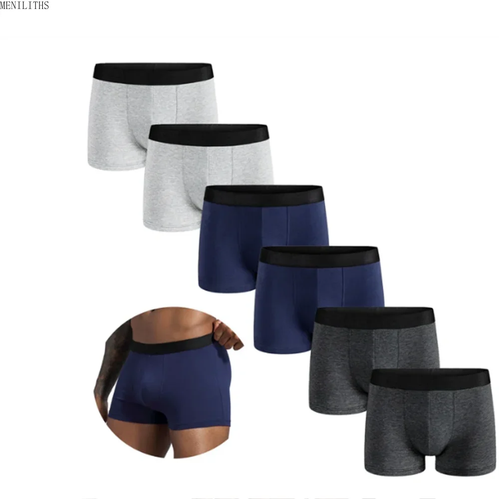 6Pcs Cotton Underwear Male Brand Boxer Men Panties Underpants For Homme Luxury Set Shorts Box Slip Kit