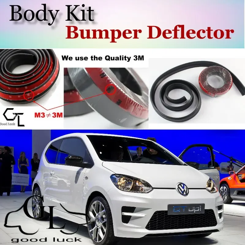 Bumper Lip Deflector Lips For Volkswagen VW Up Front Spoiler Skirt For Car Lip Fans to Cars Tuning / Body Kit / Strip