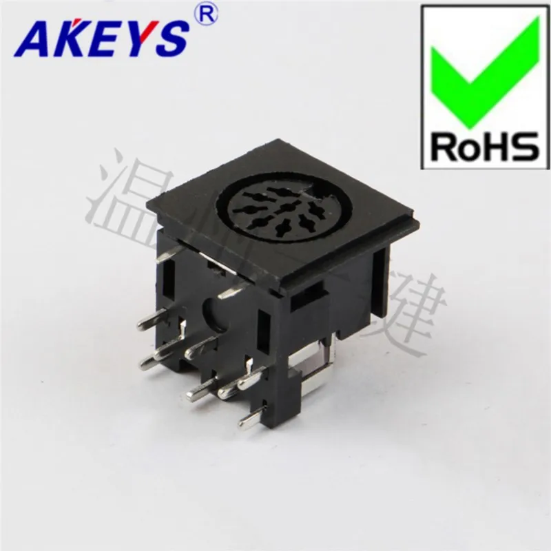 10PCS DS-8-03 Square SD Large Terminal Connector Large 8-core 10-foot Socket 8PIN Needle DIN Base