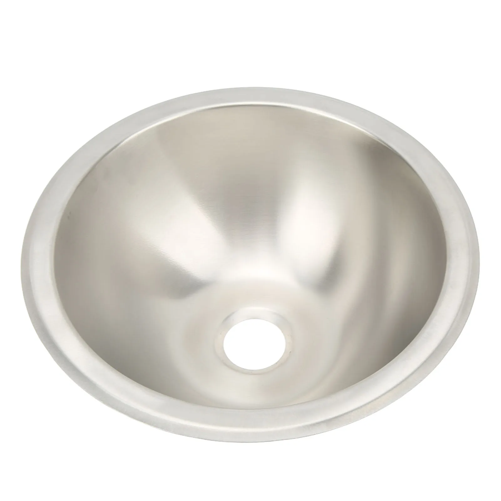 Fregadero redondo de acero inoxidable 304 para RV, fregadero de cocina, suavizado de trefilado, ahorro de espacio, para barco Camper