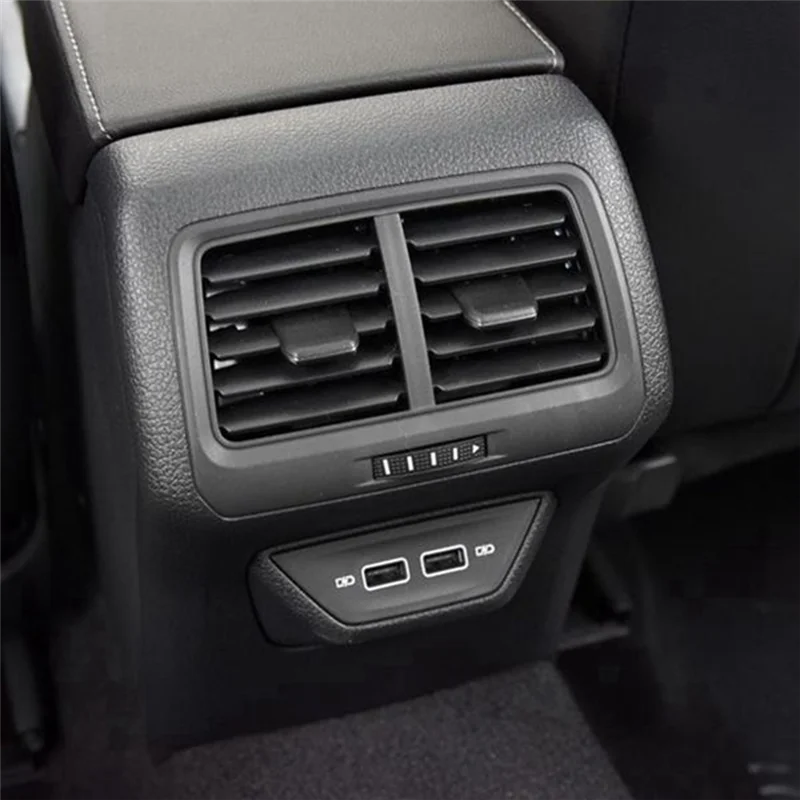 

New Arrival Car Rear Air Vent Outlet With Double Charger Center Armrest USB Charging Adapter Cable For Vw Golf 7 MK7 7.5 5GG8642