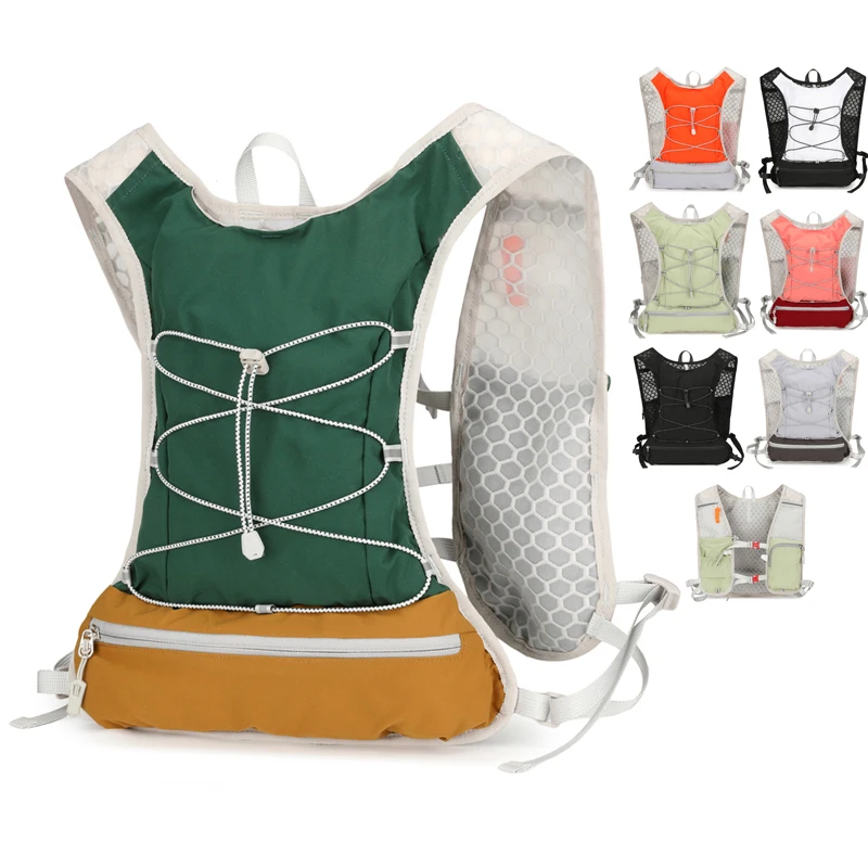 

Hydration Backpack Large Capacity Hiking Nylon Pouch Breathable Mountaineering Vest Bag Marathon Cross-Country Running Backpack