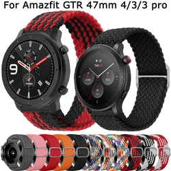 22mm Nylon Watch Strap For Xiaomi Huami Amazfit GTR 47mm 4 3/3Pro 2e Stratos 3 2 Wristband Bracelet for Amazfit GTR4 GTR3 Correa