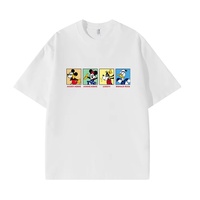 2025 New Summer Men's Summer Large Los Angeles Pattern Printed Loose T-Shirt Outdoor Leisure Sports Round Neck Short Sleeve Top