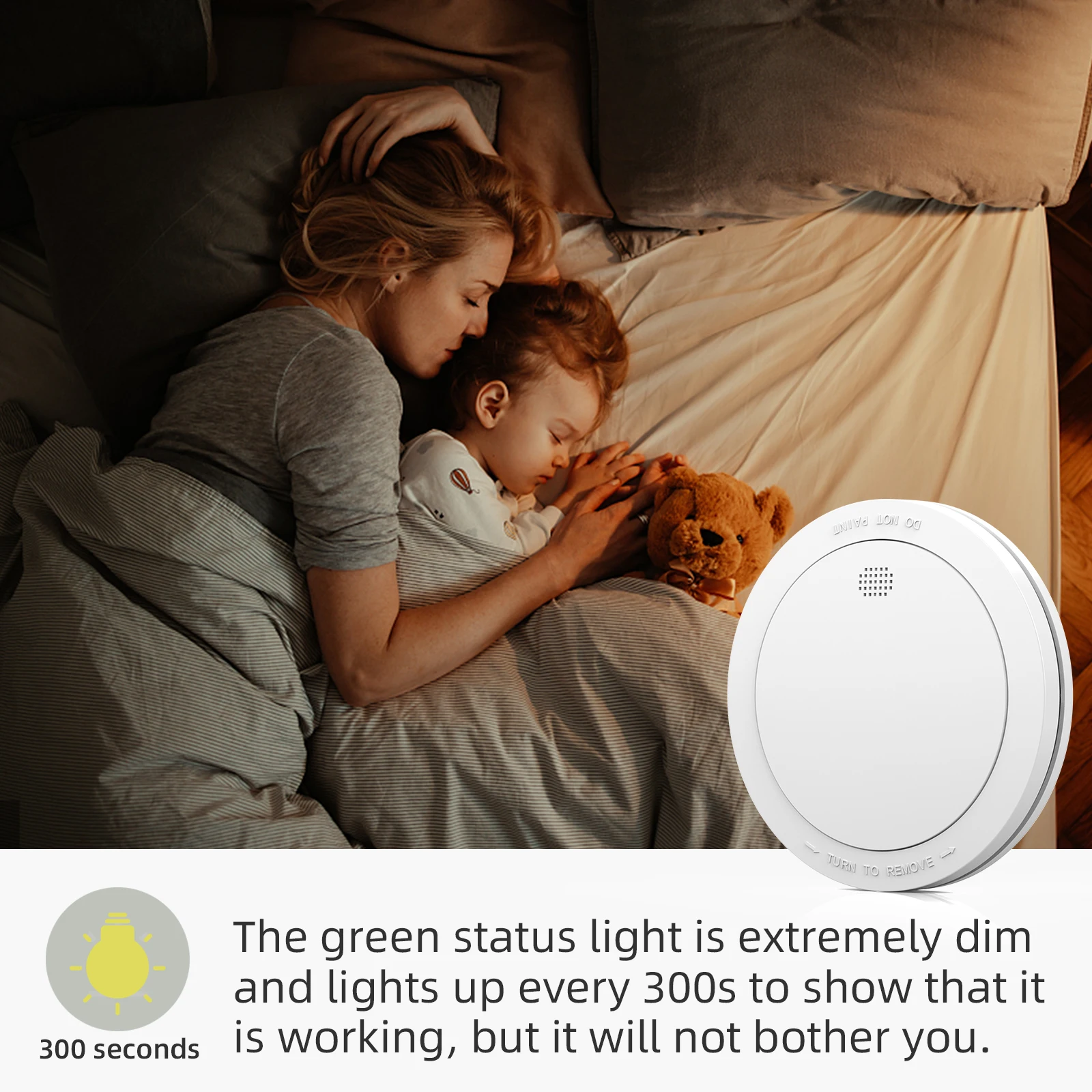 CPVAN Wireless Interconnect Smoke, Heat & Carbon Monoxide Detector with Remote Control Fire protect smoke Alarm 10 Year battery