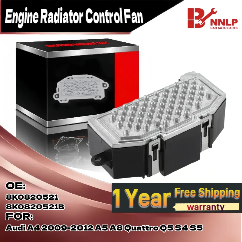 

For Blower Motor Resistor Rear for Audi A4 2009-2012 A5 A8 Quattro Q5 S4 S5 8K0820521; 8K0820521B
