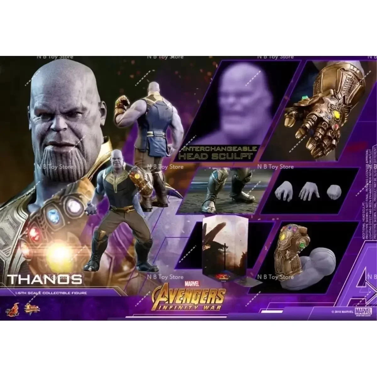 

Hottoys Ht Mms479 Avengers Infinity War 1/6 Thanos Movable Soldier Collection Limited Edition Model Ornament Toys Holiday Gift