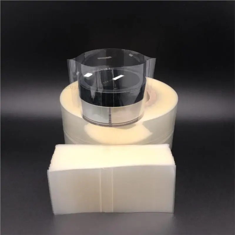 200 قطعة/الوحدة واضح PVC الحرارة يتقلص أنبوب فيلم العصابات ل 5g 10g 15g 20g البلاستيك التجميل زجاجات الجرار وعاء حالة حاويات #1