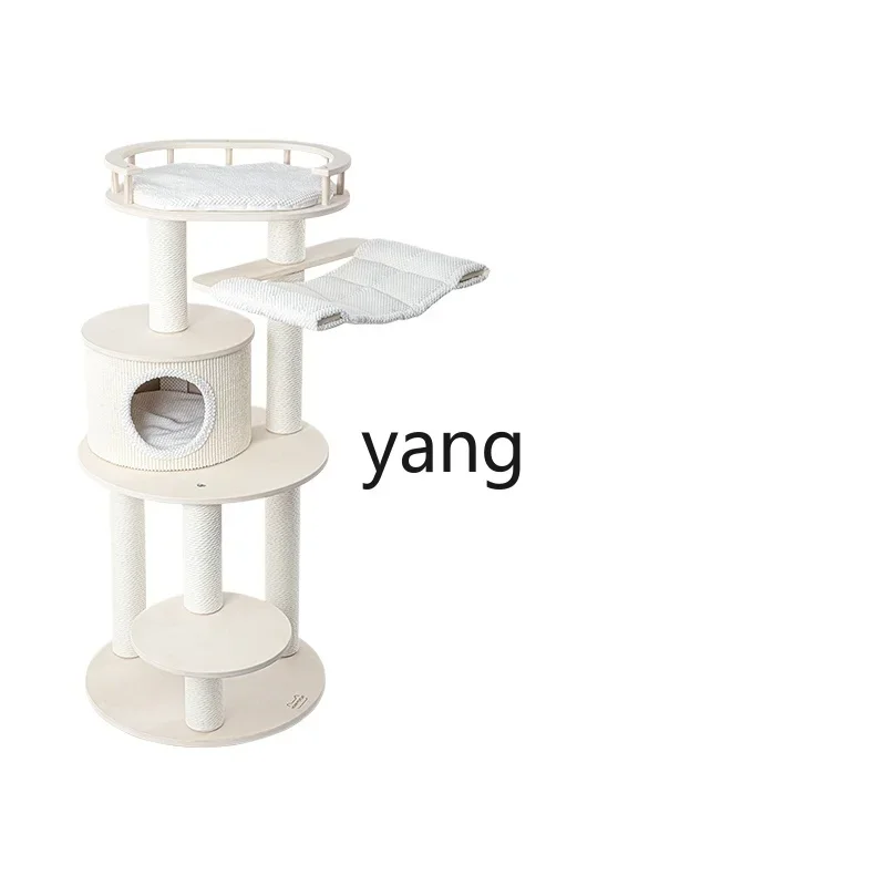 yjq climbing frame cat nest cat tree integrated multi-layer solid wood escape house vertical does not occupy an area