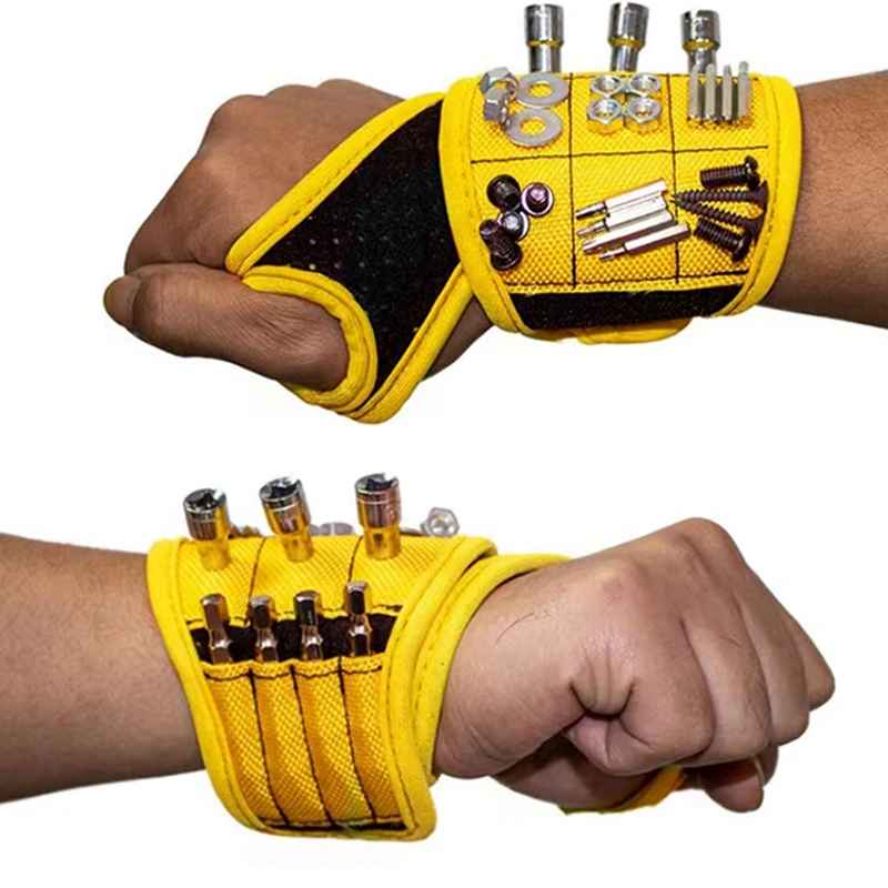 Wound Magnetic Wrist Strap Adjustable Screw Suction Convenient Tool Kit Can Fix Nails And Drill Bits.