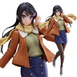 22cm Mai Sakurajima Does Not See The Bunny Girl's Ancestors Figure Winter Clothes Sakurajima Mai PVC Action Figure Model Toys