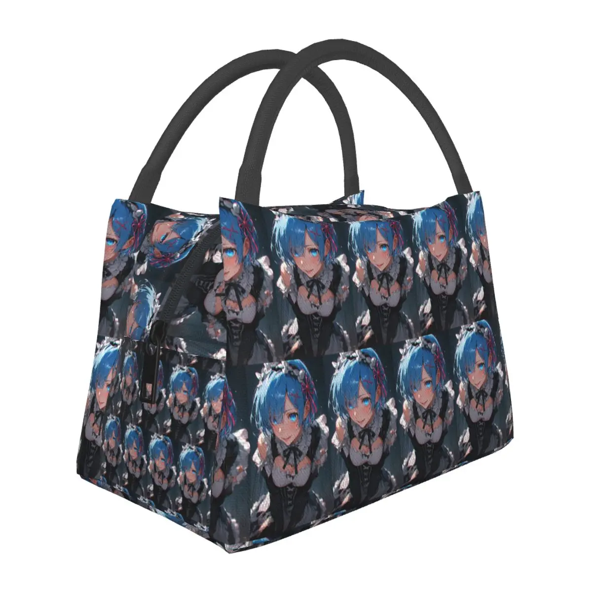 Sexy Cute Rem Anime Insulated Lunch Bag for Women Bento Storage Food Boxes Leakproof Container Cooler Thermal Lunch Box Tote